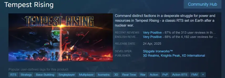 Tempest Rising  Classic Real-Time Strategy Reimagined with Modern Combat, Base Building & Tac...webp