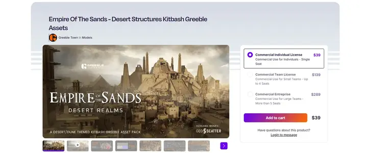 Empire Of The Sands - Desert Structures Kitbash Greeble Assets.webp