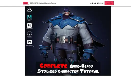Gumroad - COMPLETE Stylized Character Tutorial – Full Workflow for 3D Character Creation.webp