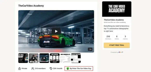 Skool – TheCarVideo Academy – Professional Automotive Filmmaking Masterclass.webp
