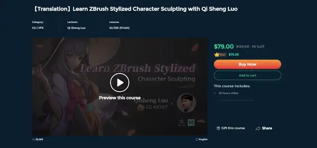 Learn ZBrush Stylized Character Sculpting with Qi Sheng Luo (Chinese, Eng sub).webp
